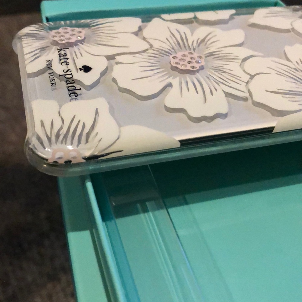 Kate spade iPhone 7 6 white floral case hardshell - Picture 3 of 7